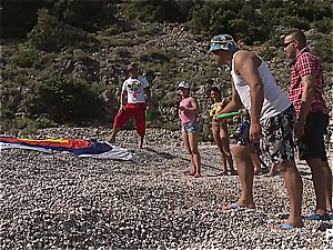 super-naughty gang fuckfest tournament on the beach part 1