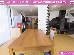 VR porno - sumptuous teenager housekeeper smash for money